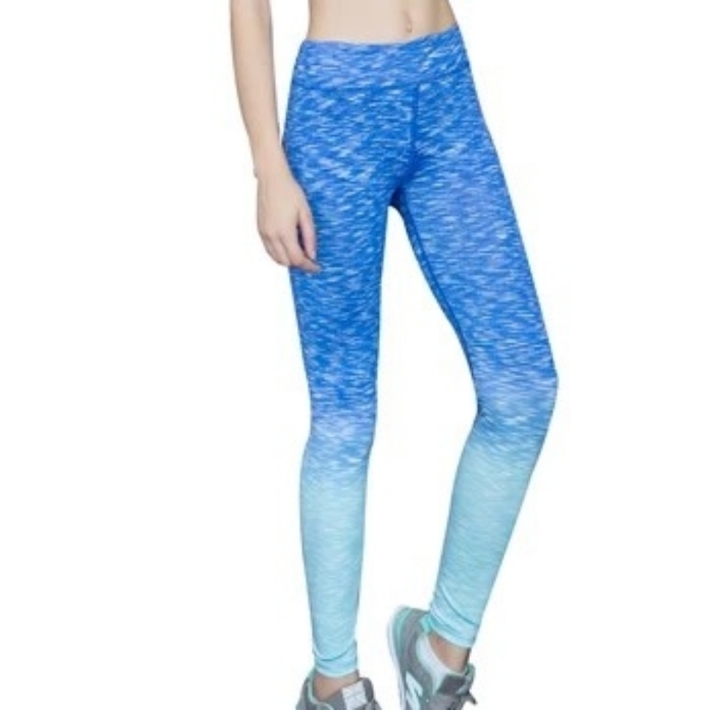 Diamante Ombre Blue Leggings NWOT S